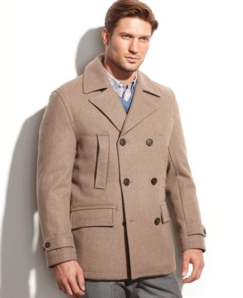 michael kors pea coat mens|Michael Kors fur collar coats.